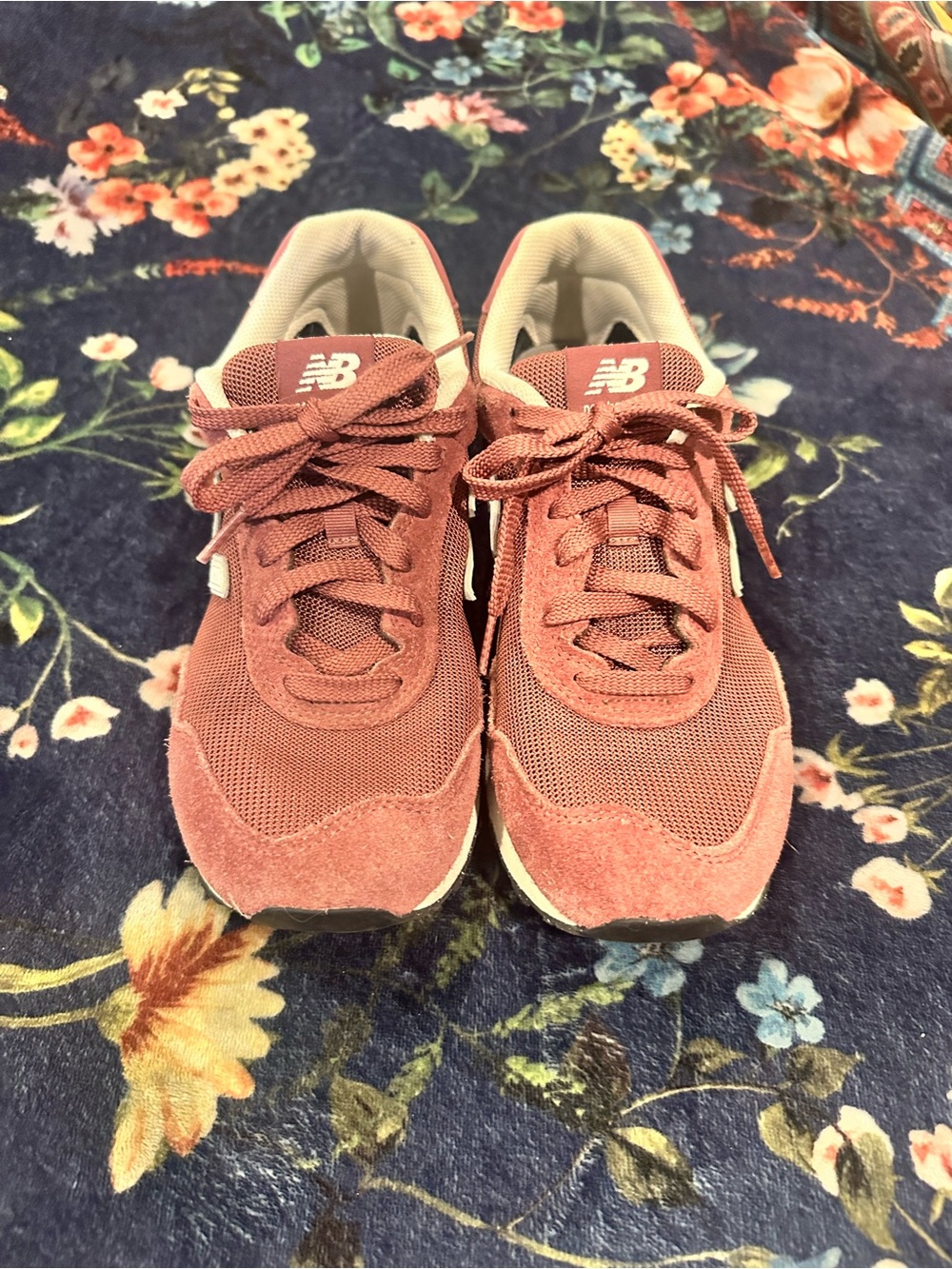 New Balance Women’s Lace-Up Sneakers in Dusty Rose